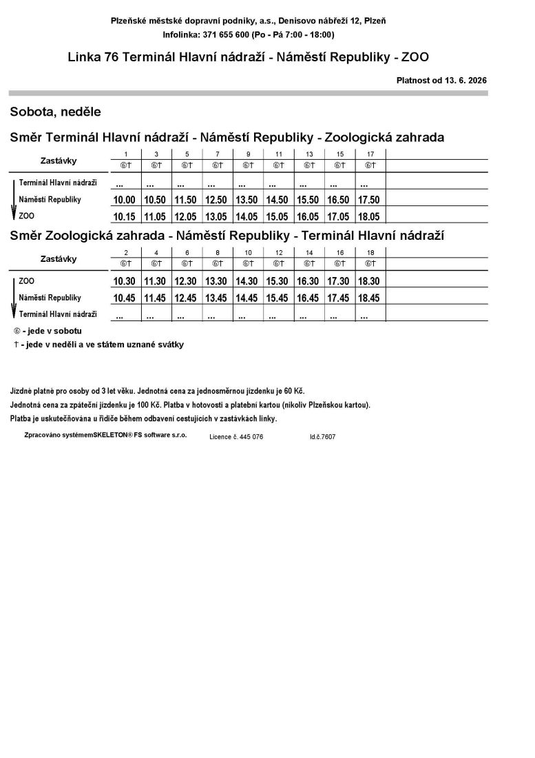 2026 7607 S SN cena 60-100 červen 2026 7607 S SN cena 60-100 červen